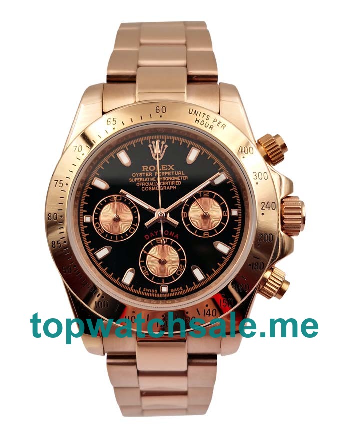 UK AAA Rolex Daytona 116505 40 MM Black Dials Men Replica Watches