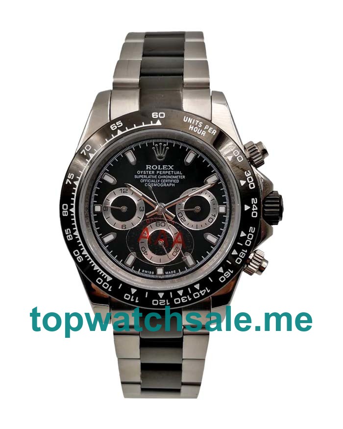 UK AAA Rolex Daytona 116500 LN 40 MM Black Dials Men Replica Watches