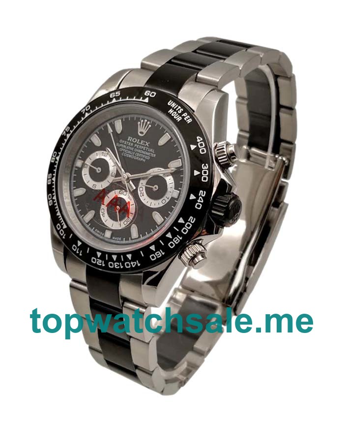 UK AAA Rolex Daytona 116500 LN 40 MM Black Dials Men Replica Watches