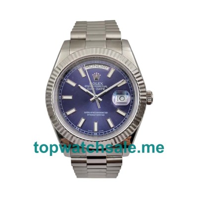 UK Swiss Made Rolex Day-Date 118239 41 MM Blue Dials Men Replica Watches