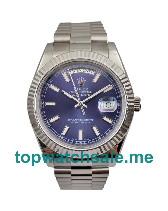 UK Swiss Made Rolex Day-Date 118239 41 MM Blue Dials Men Replica Watches