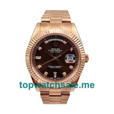 UK Swiss Made Rolex Day-Date 218235 41 MM Brown Dials Men Replica Watches
