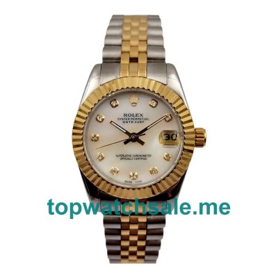 UK AAA Rolex Datejust 69173 31 MM White Mother-Of-Pearl Dials Unisex Replica Watches