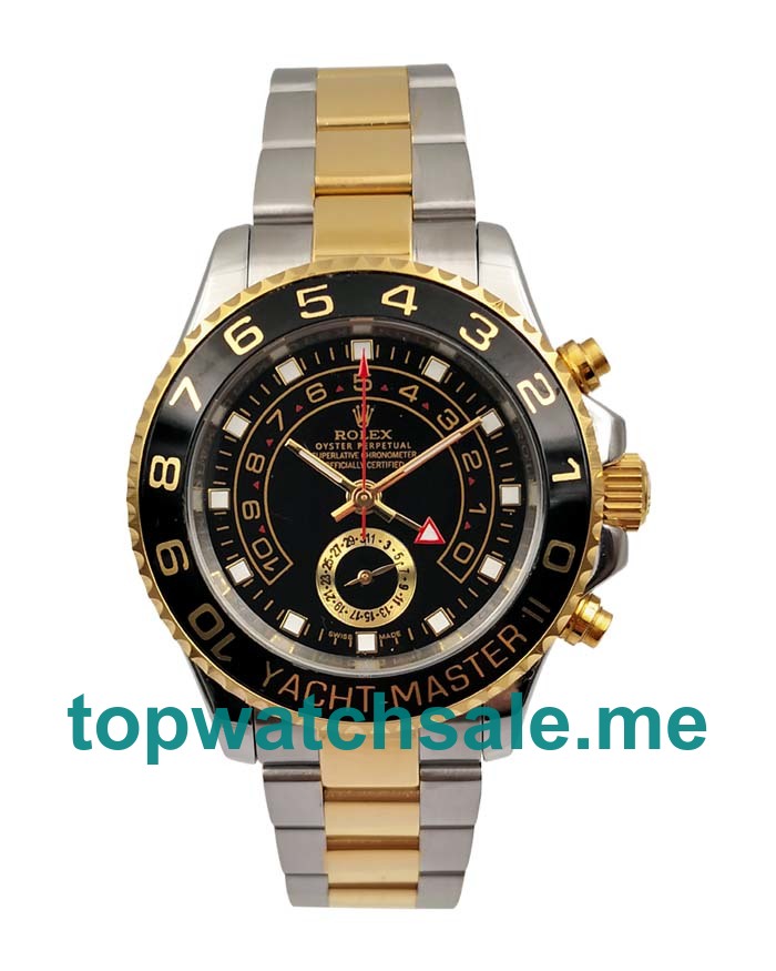 UK AAA Rolex Yacht-Master II 116681 40 MM Black Dials Men Replica Watches