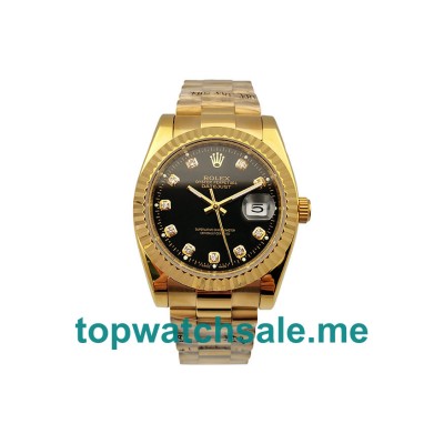 UK AAA Rolex Datejust 16238 36 MM Black Dials Men Replica Watches
