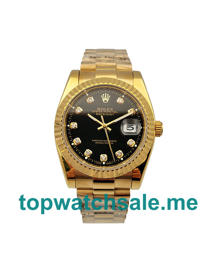 UK AAA Rolex Datejust 16238 36 MM Black Dials Men Replica Watches