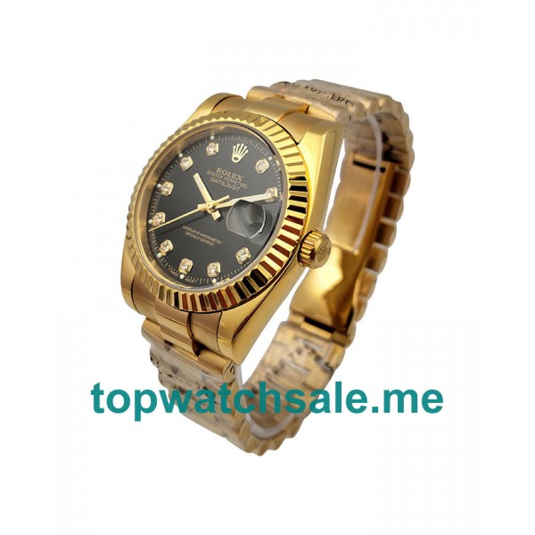 UK AAA Rolex Datejust 16238 36 MM Black Dials Men Replica Watches