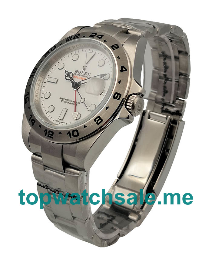 UK AAA Rolex Explorer II 216570 40 MM White Dials Men Replica Watches