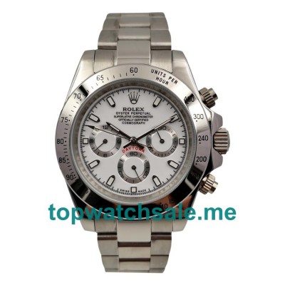 UK AAA Rolex Daytona 116520 40 MM White Dials Men Replica Watches