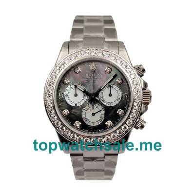 UK Swiss Made Rolex Daytona 116519 40 MM Black Mother-Of-Pearl Dials Men Replica Watches