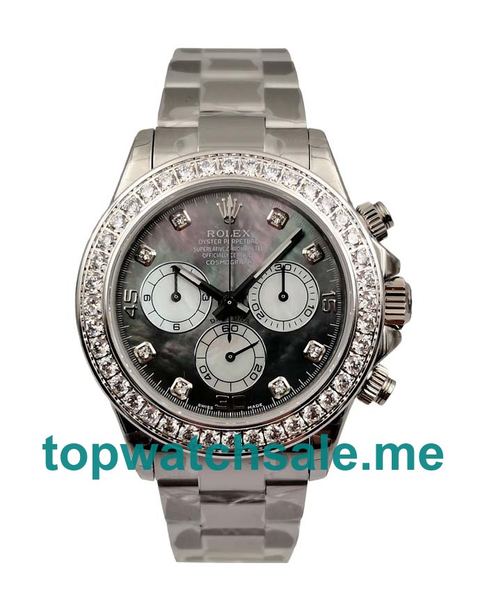 UK Swiss Made Rolex Daytona 116519 40 MM Black Mother-Of-Pearl Dials Men Replica Watches