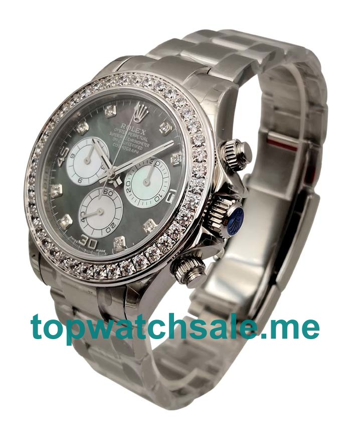 UK Swiss Made Rolex Daytona 116519 40 MM Black Mother-Of-Pearl Dials Men Replica Watches