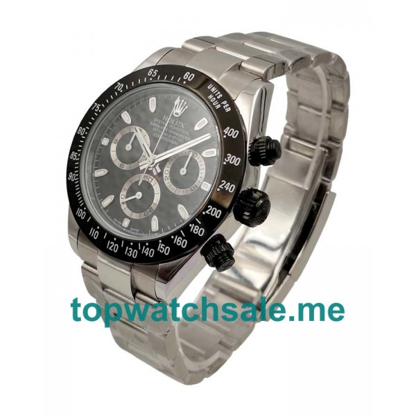 UK Swiss Made Rolex Daytona 116500 LN 40 MM Black Dials Men Replica Watches