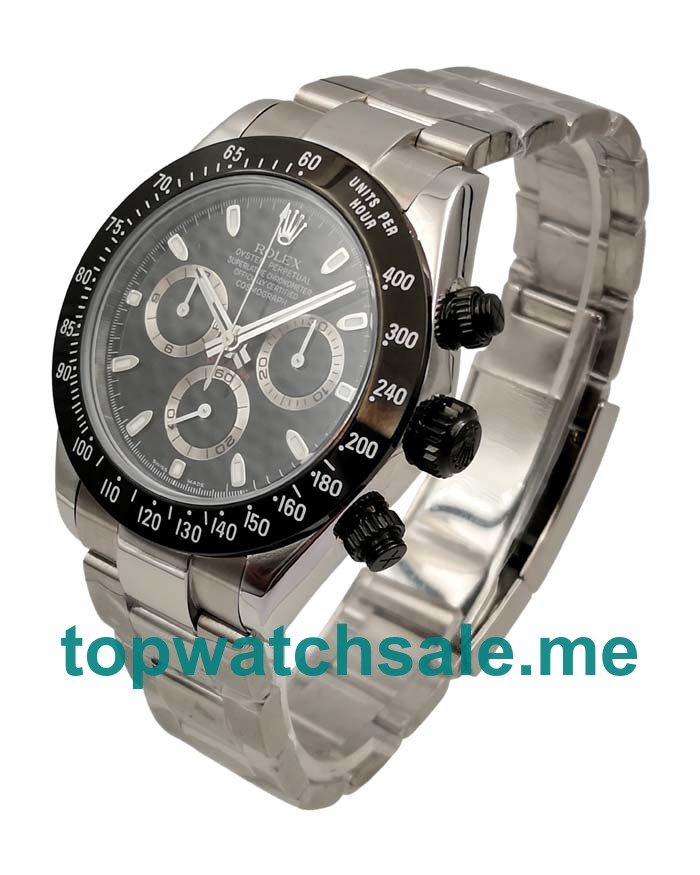 UK Swiss Made Rolex Daytona 116500 LN 40 MM Black Dials Men Replica Watches