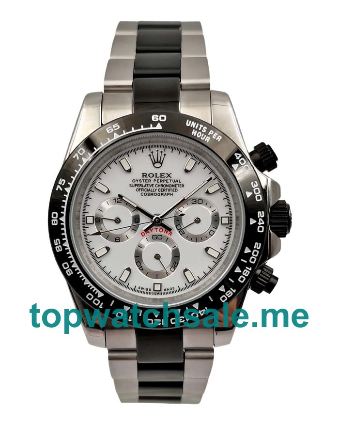 UK AAA Rolex Daytona 116500 40 MM White Dials Men Replica Watches