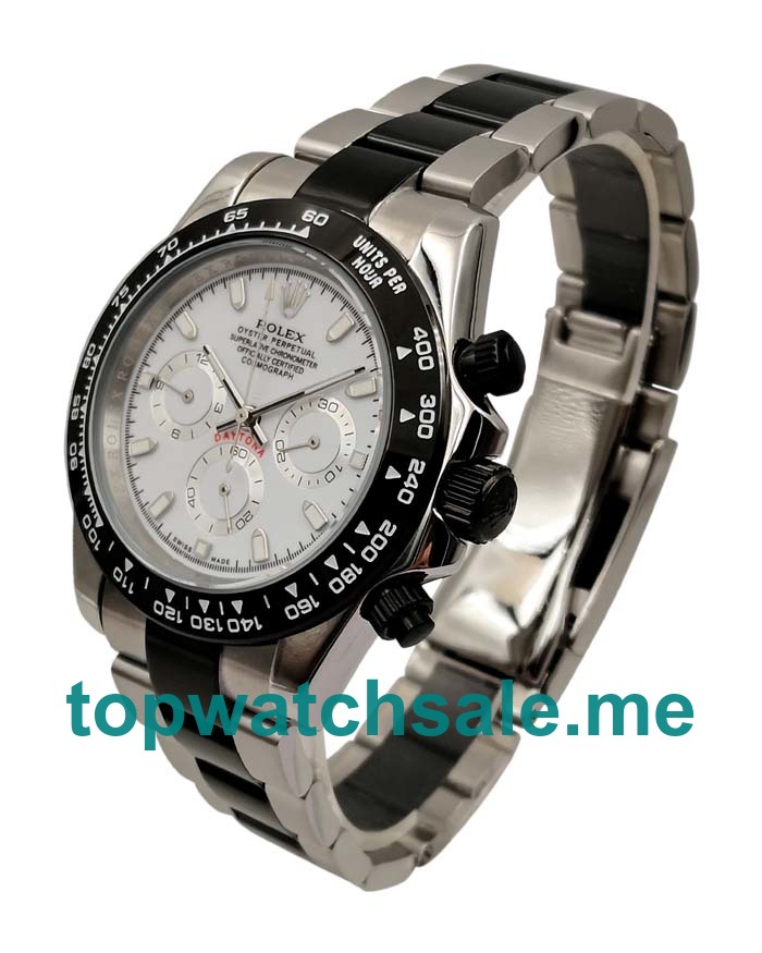 UK AAA Rolex Daytona 116500 40 MM White Dials Men Replica Watches