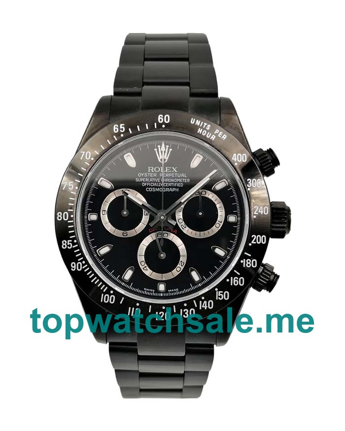 UK Swiss Made Rolex Daytona 116520 40 MM Black Dials Men Replica Watches