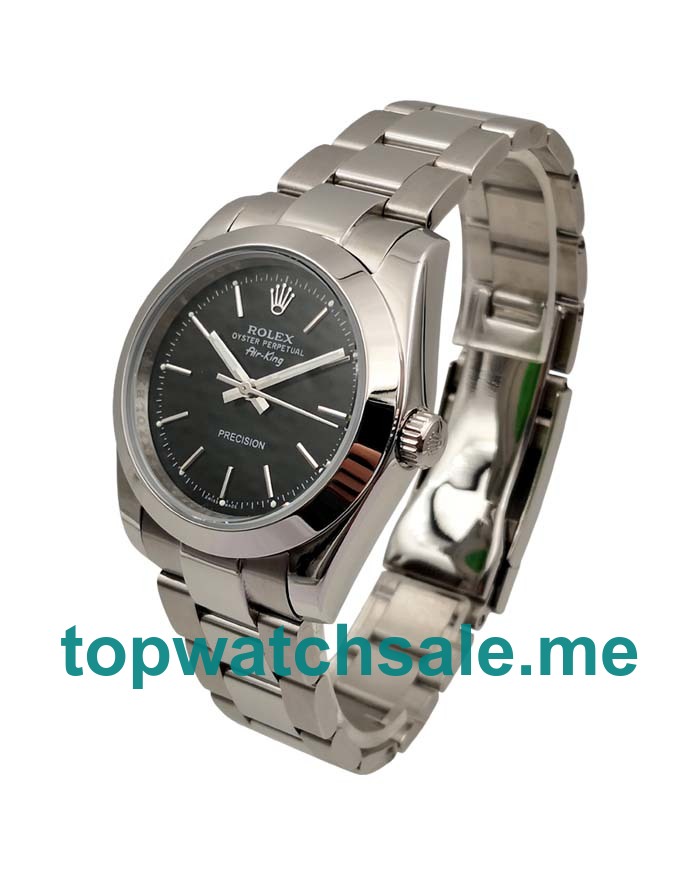 UK AAA Rolex Air-King 14000 36 MM Black Dials Men Replica Watches