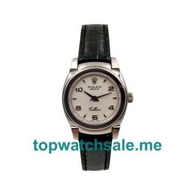 UK AAA Rolex Cellini 5310 25 MM White Dials Women Replica Watches