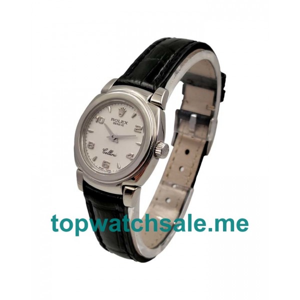 UK AAA Rolex Cellini 5310 25 MM White Dials Women Replica Watches