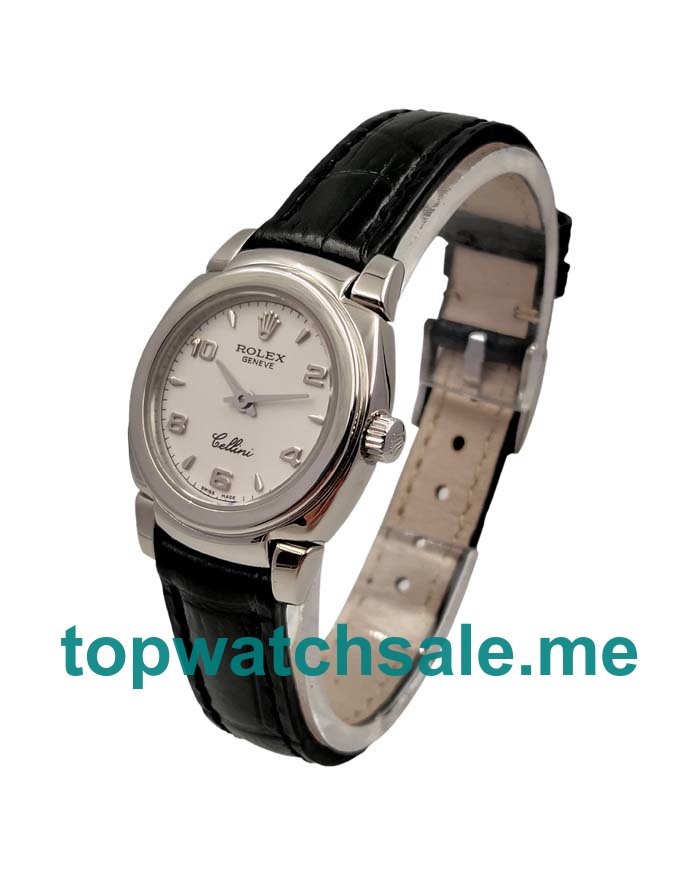 UK AAA Rolex Cellini 5310 25 MM White Dials Women Replica Watches