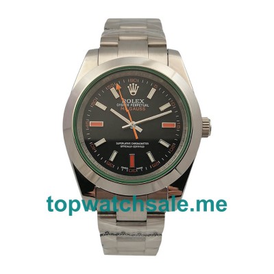 UK AAA Rolex Milgauss 116400GV 41 MM Black Dials Men Replica Watches