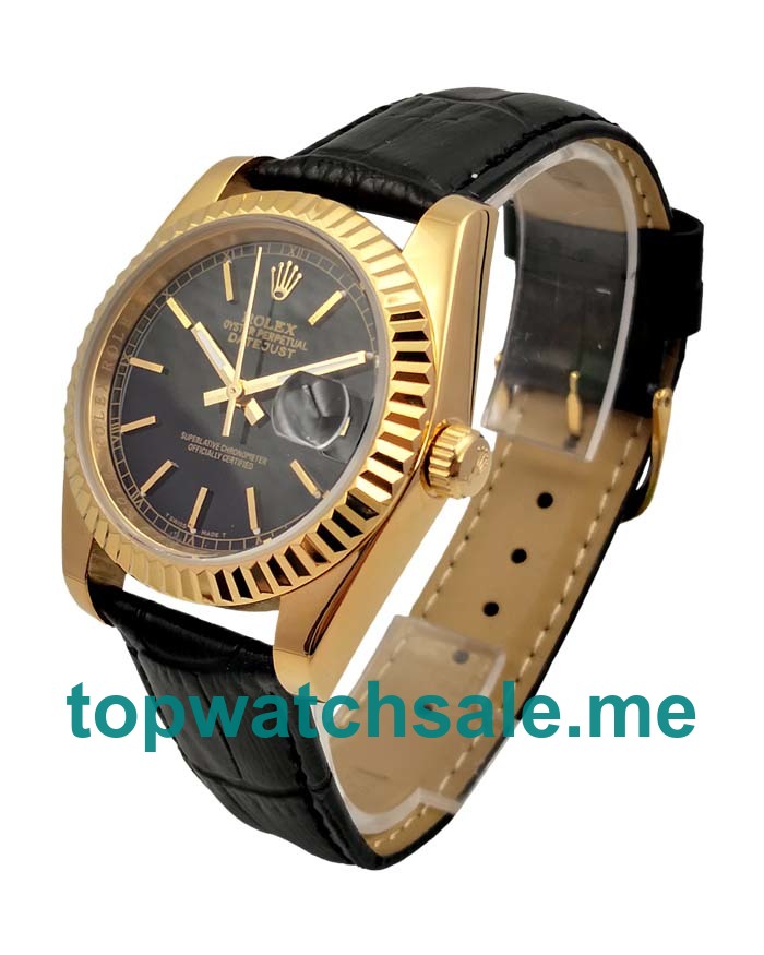 UK AAA Rolex Datejust 116138 36 MM Black Dials Men Replica Watches