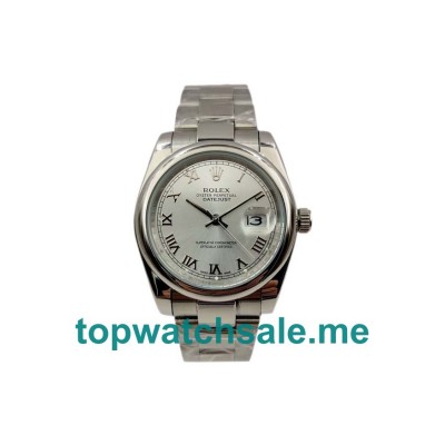 UK AAA Rolex Datejust 116200 36 MM Silver Dials Men Replica Watches