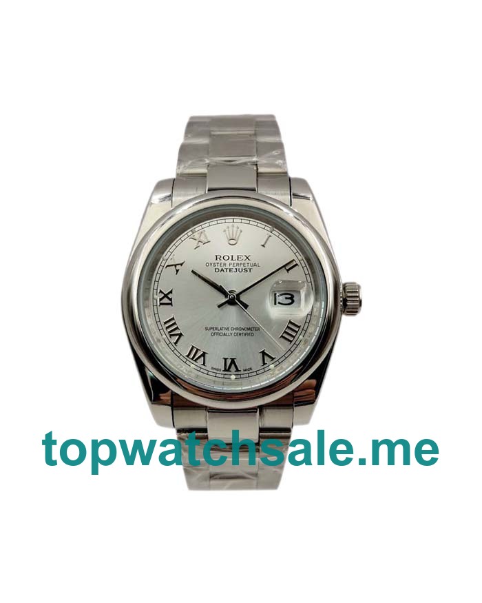 UK AAA Rolex Datejust 116200 36 MM Silver Dials Men Replica Watches