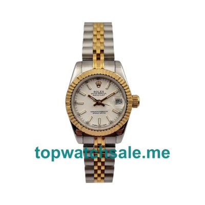 UK AAA Rolex Lady-Datejust 179173 26 MM White Dials Women Replica Watches