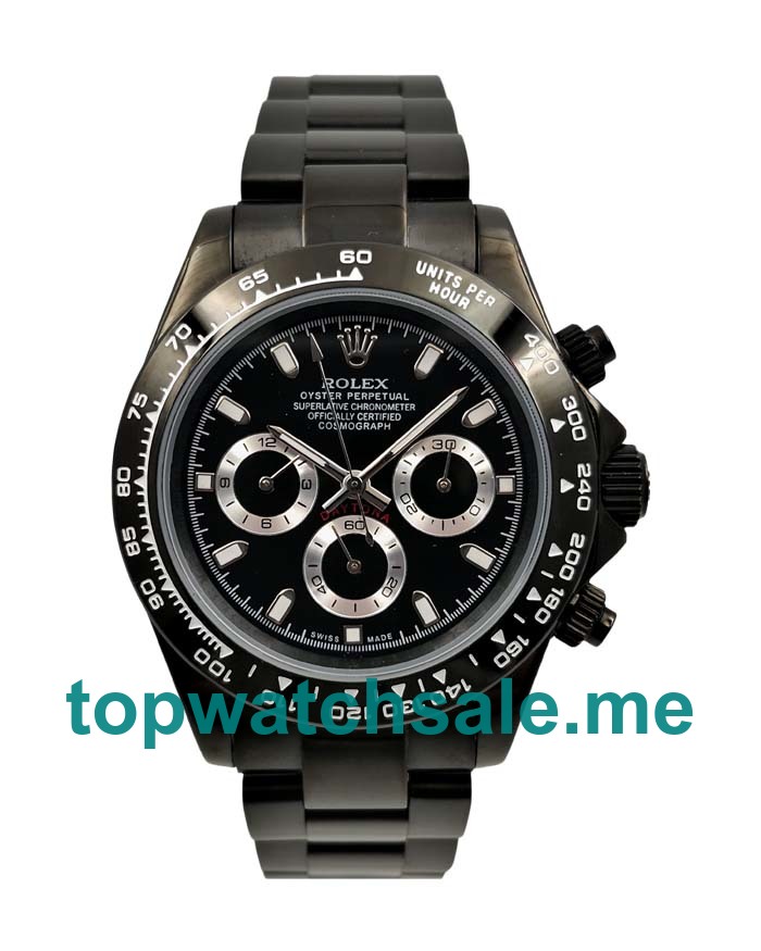 UK AAA Rolex Daytona 116500 40 MM Black Dials Men Replica Watches