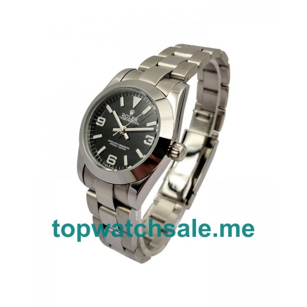 UK AAA Rolex Oyster Perpetual 177200 31 MM Black Dials Women Replica Watches