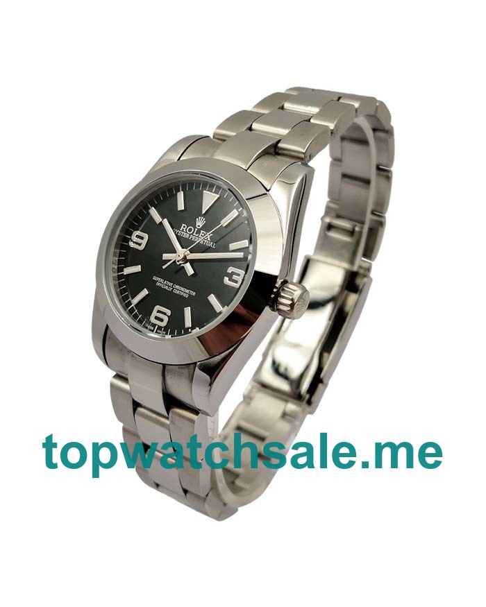 UK AAA Rolex Oyster Perpetual 177200 31 MM Black Dials Women Replica Watches