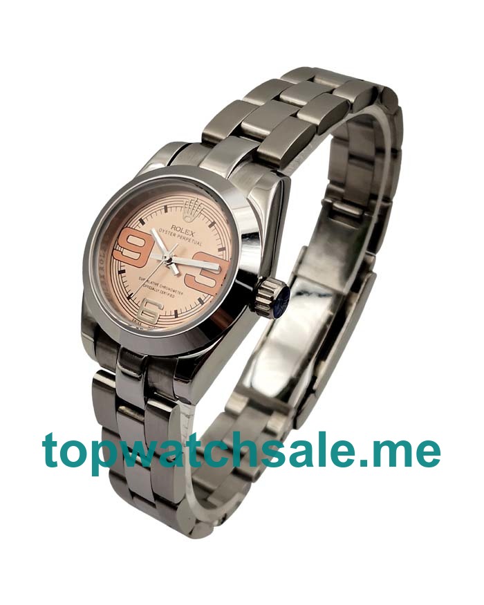 UK AAA Rolex Oyster Perpetual 176200 26 MM Pink Dials Women Replica Watches