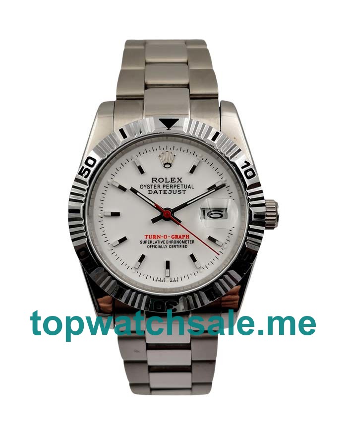 UK AAA Rolex Datejust Turn-O-Graph 116264 36 MM White Dials Men Replica Watches