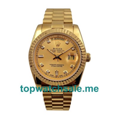 UK AAA Rolex Day-Date 118238 36 MM Champagne Dials Men Replica Watches