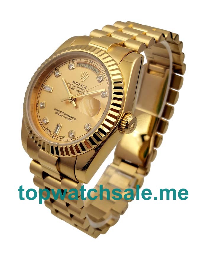 UK AAA Rolex Day-Date 118238 36 MM Champagne Dials Men Replica Watches