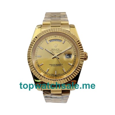 UK AAA Rolex Day-Date 218238 41 MM Champagne Dials Men Replica Watches