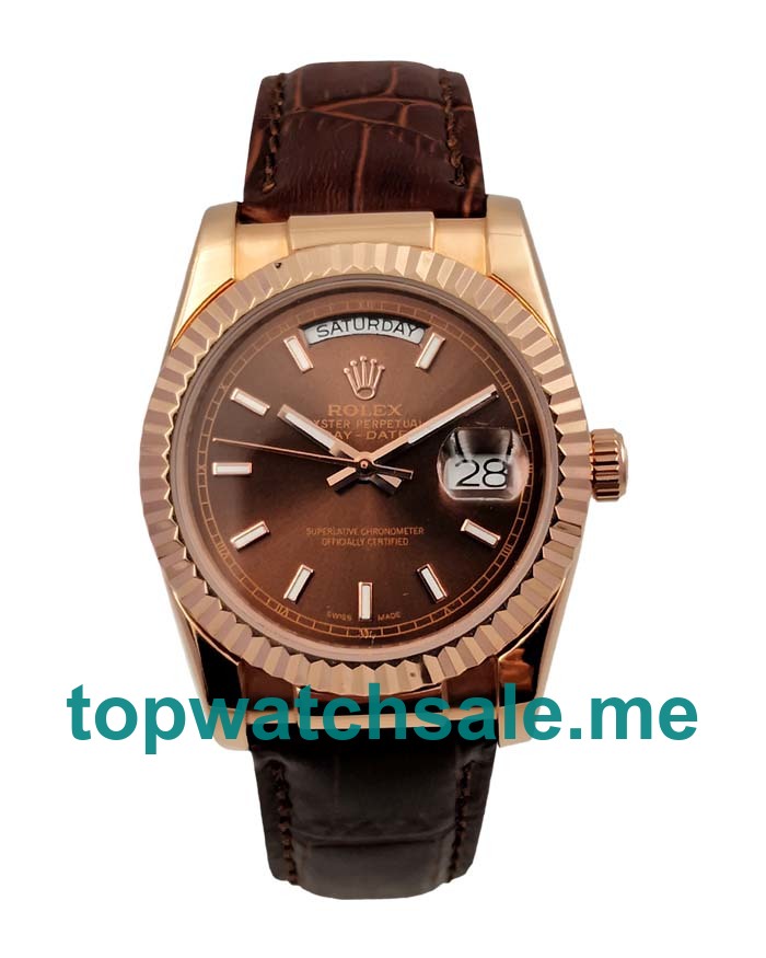 UK AAA Rolex Day-Date 118135 36 MM Chocolate Dials Men Replica Watches