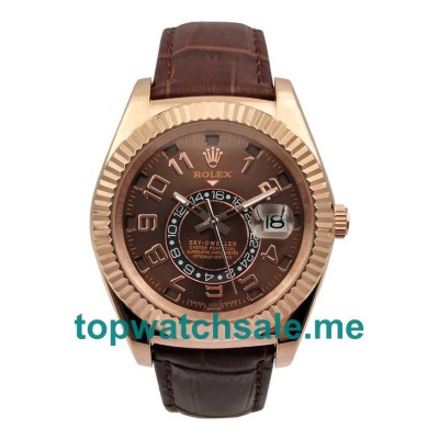 UK AAA Rolex Sky-Dweller 326135 42 MM Brown Dials Men Replica Watches