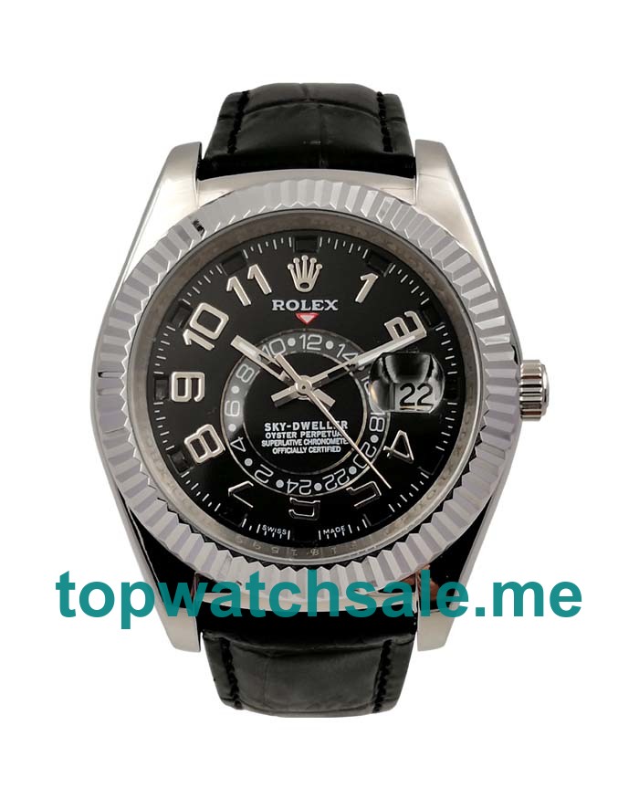 UK AAA Rolex Sky-Dweller 326139 42 MM Black Dials Men Replica Watches