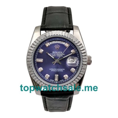 UK AAA Rolex Day-Date 118139 36 MM Blue Dials Men Replica Watches