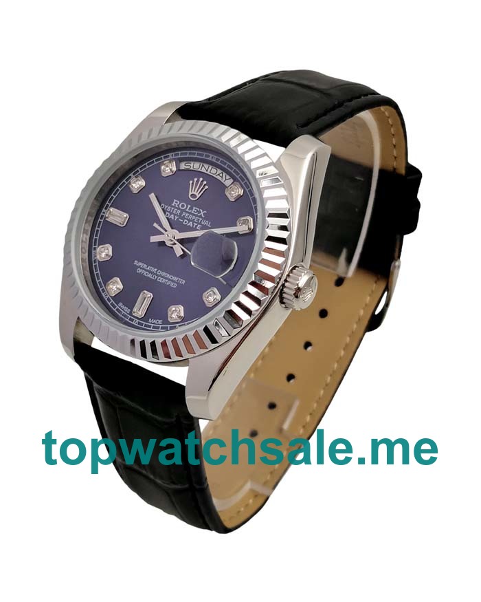 UK AAA Rolex Day-Date 118139 36 MM Blue Dials Men Replica Watches