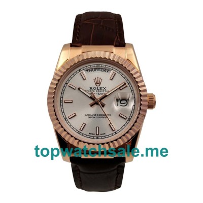 UK AAA Rolex Day-Date 118135 36 MM Silver Dials Men Replica Watches