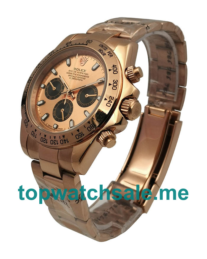 UK AAA Rolex Daytona 116505 40 MM Rose Dials Men Replica Watches