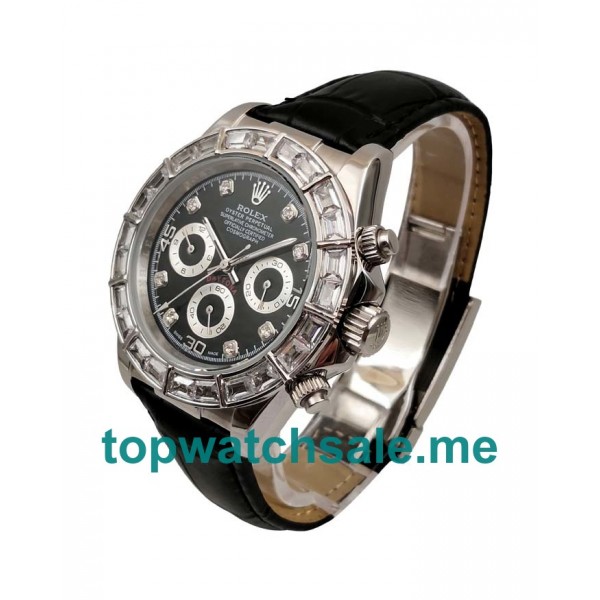UK AAA Rolex Daytona 116589BR 40 MM Black Dials Men Replica Watches