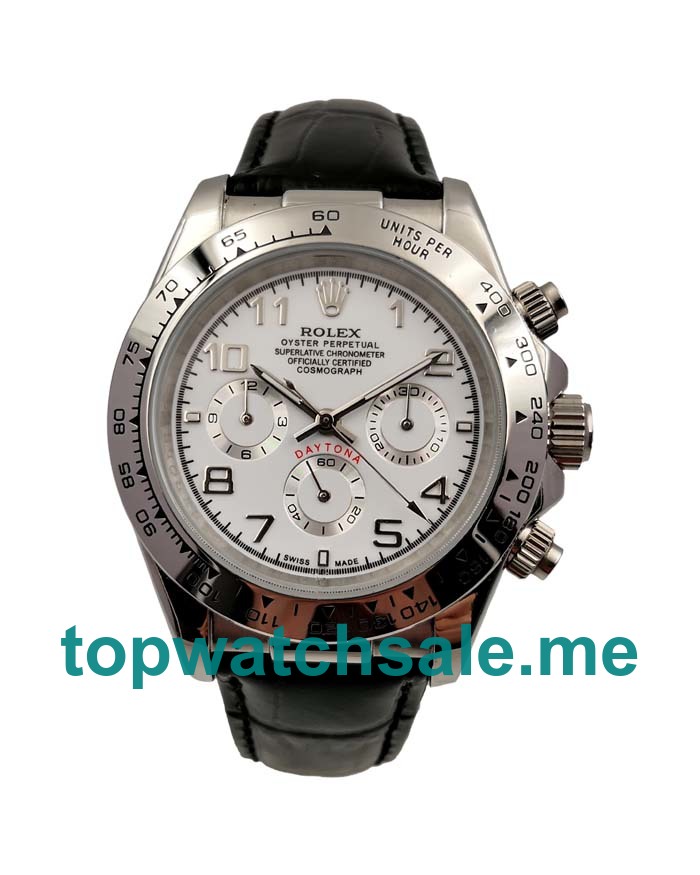 UK AAA Rolex Daytona 116519 40 MM White Dials Men Replica Watches