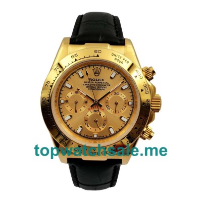 UK AAA Rolex Daytona 116518 40 MM Champagne Dials Men Replica Watches