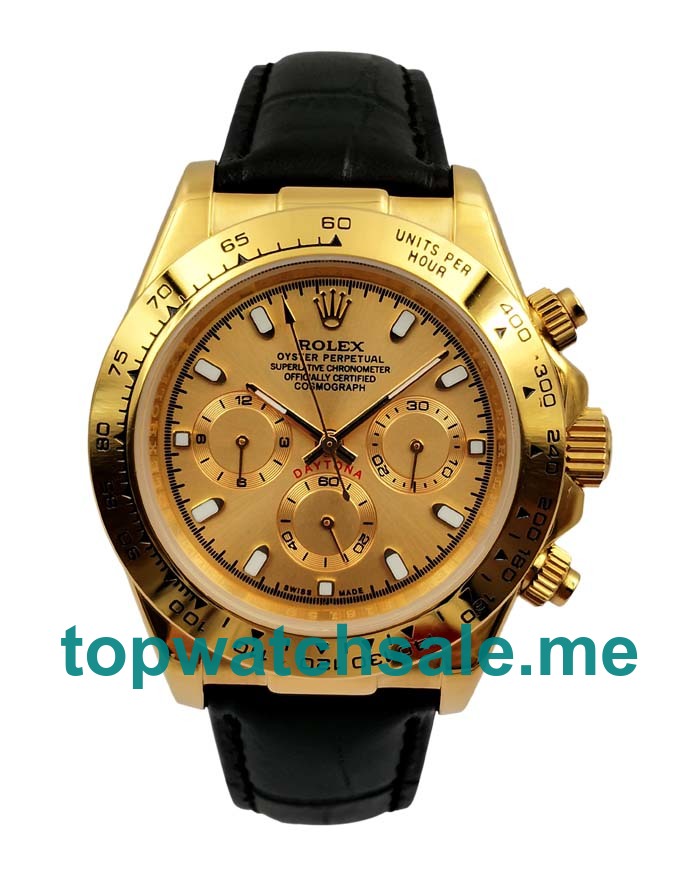 UK AAA Rolex Daytona 116518 40 MM Champagne Dials Men Replica Watches