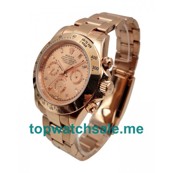UK AAA Rolex Daytona 116505 40 MM Pink Dials Men Replica Watches